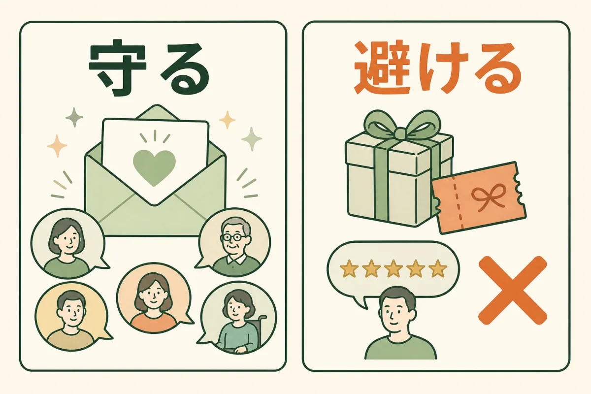 Googleの口コミ依頼で守ることと避けること